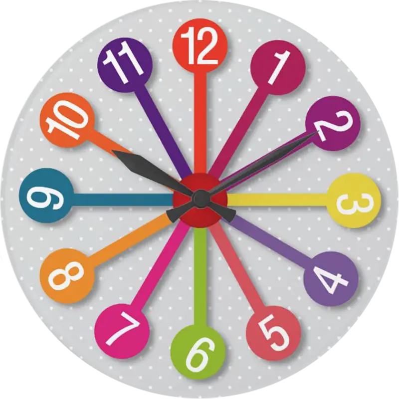 Colorful Circles Customizable Wall Clock | Vizons Design