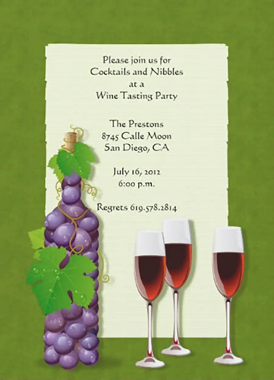 Wine Tasting Party Invitation by Vizons Design