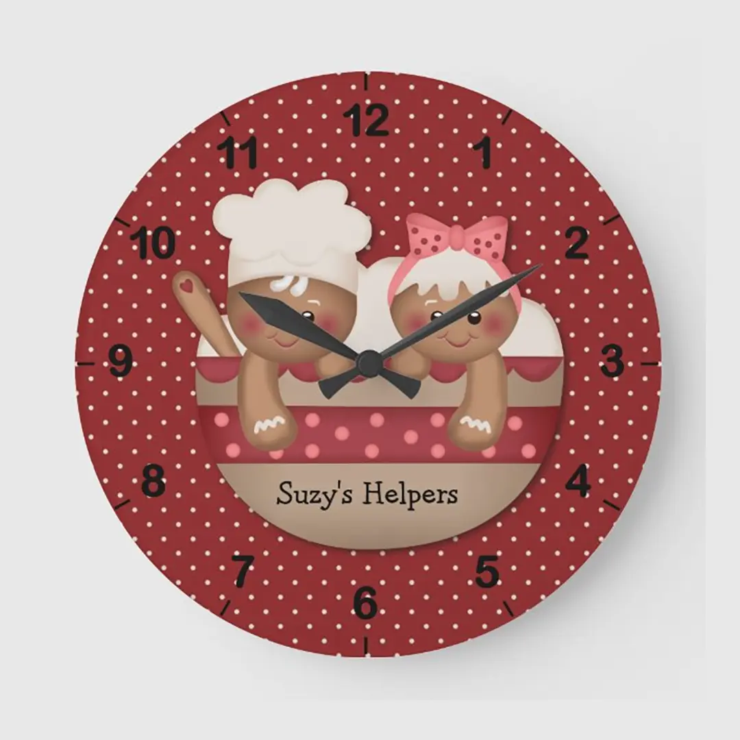 Vizons Design Personalized Country Gingerbread Chefs Wall Clock